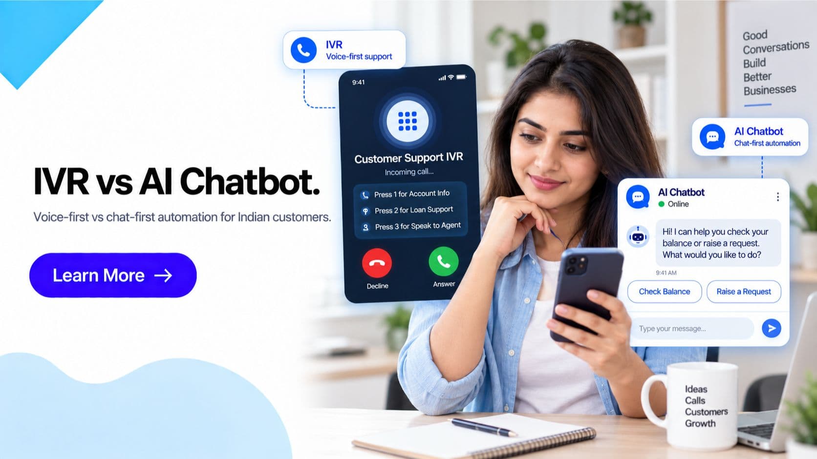 IVR vs AI Chatbot: Choosing the Right Automation | GCM