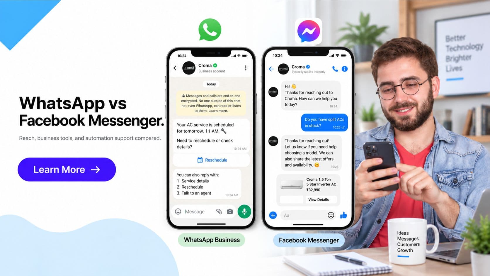 WhatsApp vs Facebook Messenger: Which Is Better for Your Business? | GCM