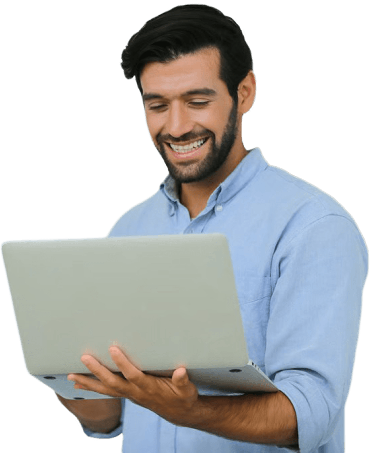Business professional using the Get Click Media bulk SMS platform