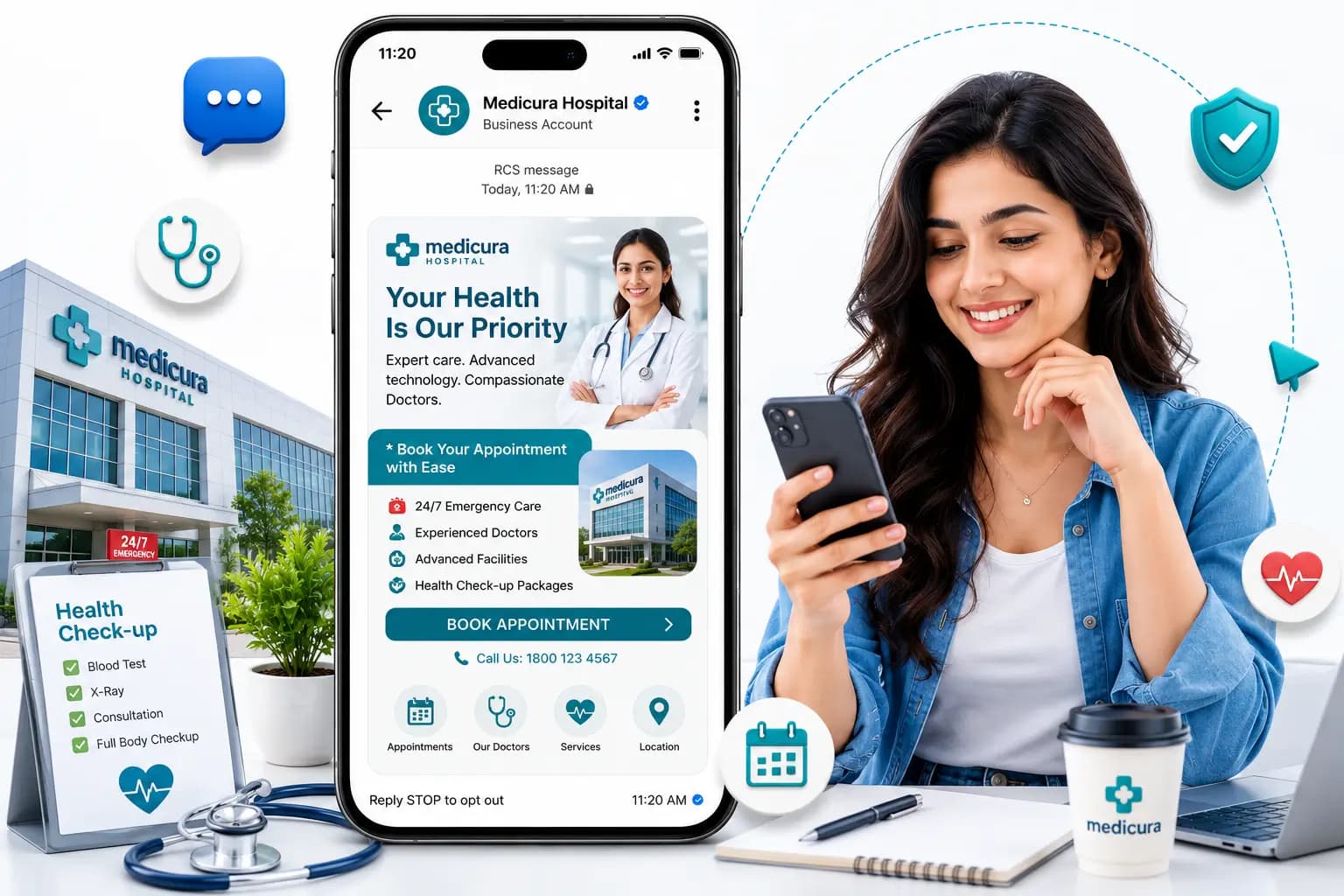 RCS messaging use case for Healthcare