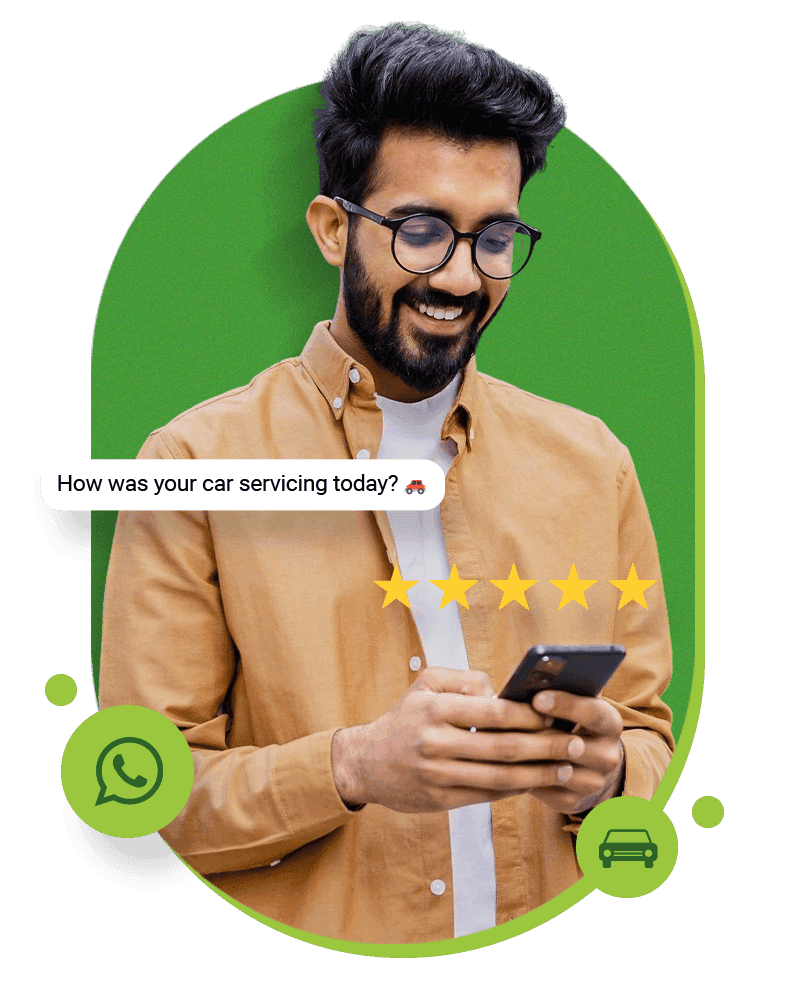 WhatsApp Business API rich message preview on a phone