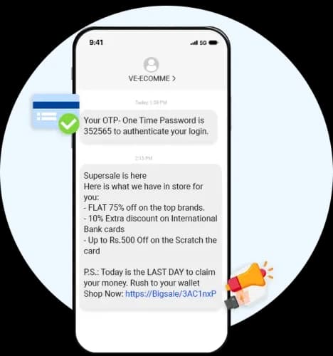 Bulk SMS service provider platform showing real-time delivery dashboard for Indian businesses