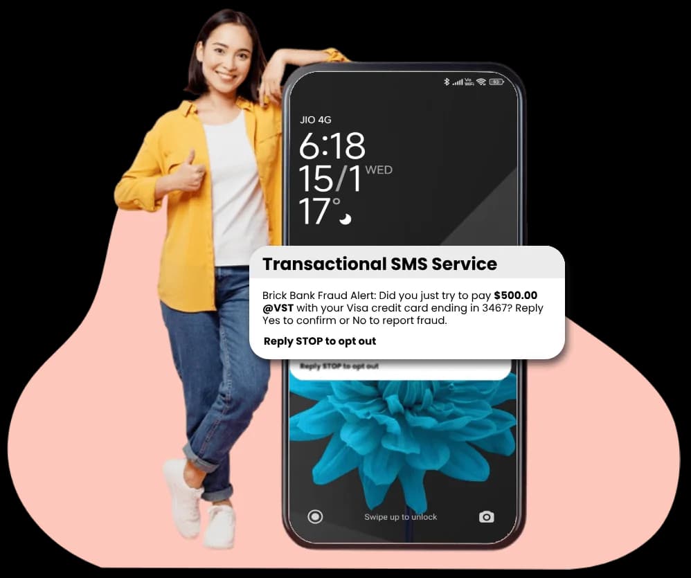 Bulk SMS dashboard for real estate- site visit, payment, and possession alerts