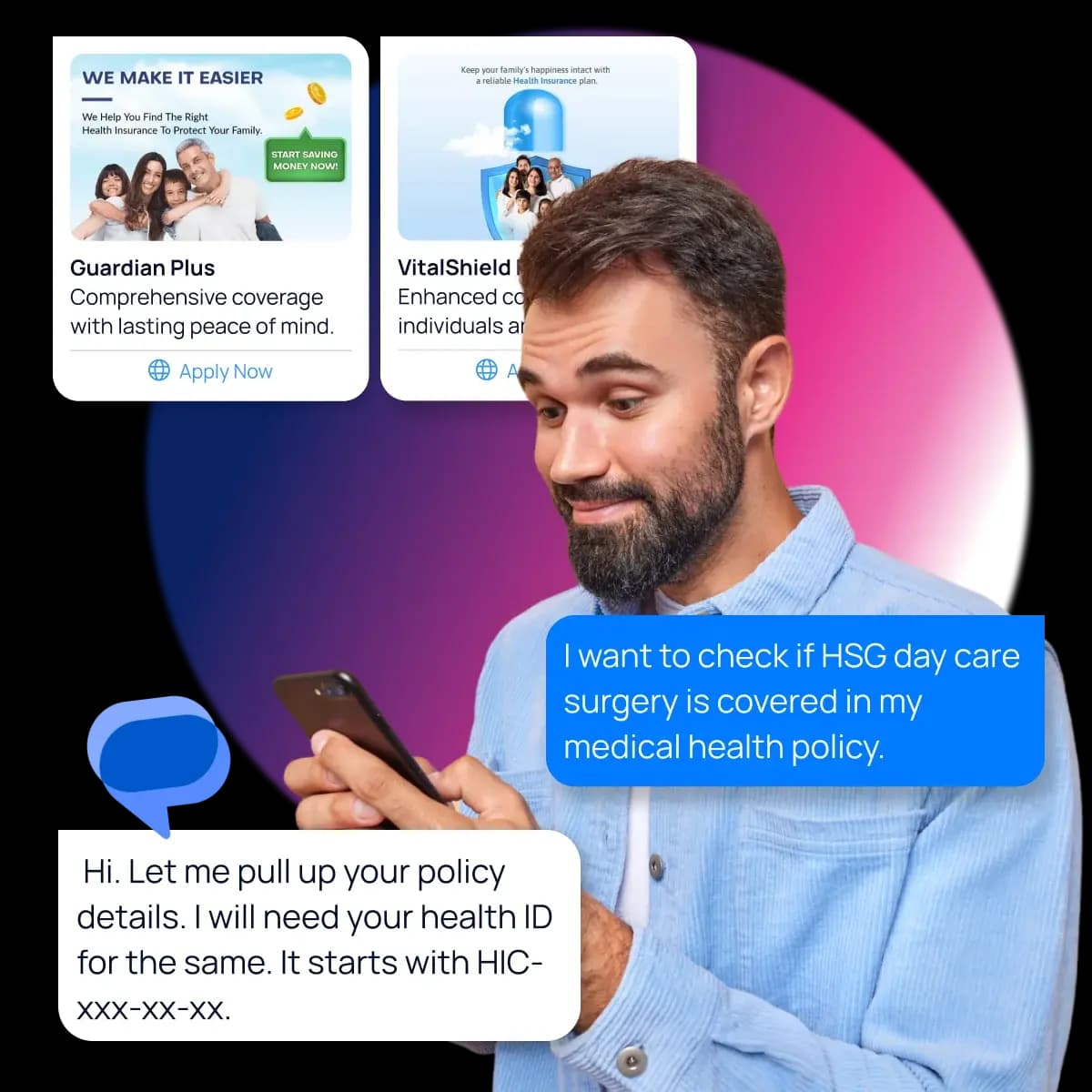 RCS messaging for insurance policy renewals and claim status alerts