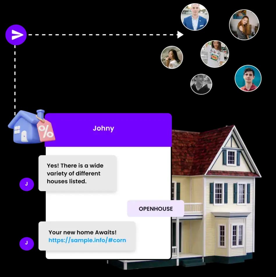 RCS lead generation message with a quick reply and call to action