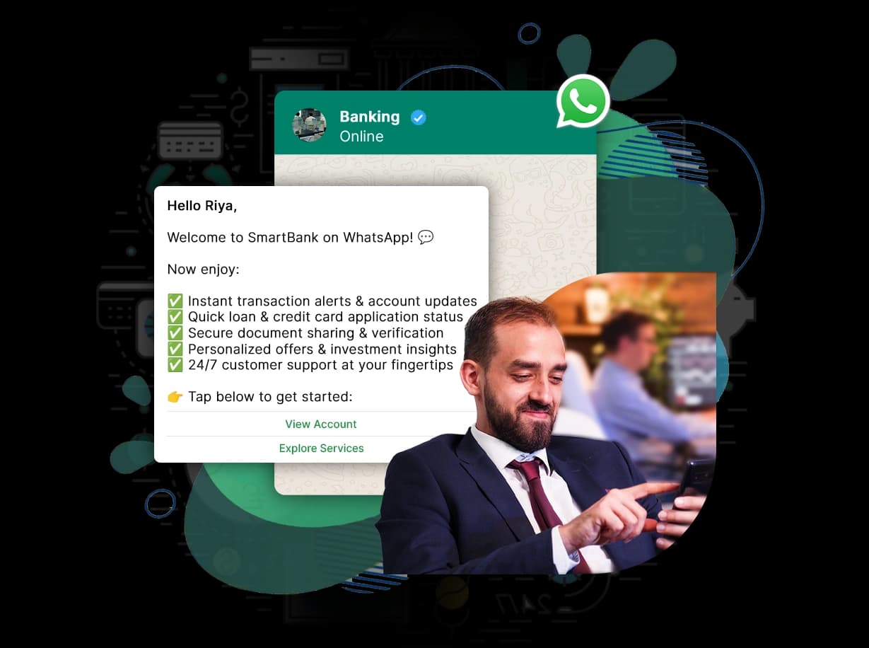 WhatsApp EMI reminder message preview- EMI amount, due date, and Pay Now button with one-tap payment